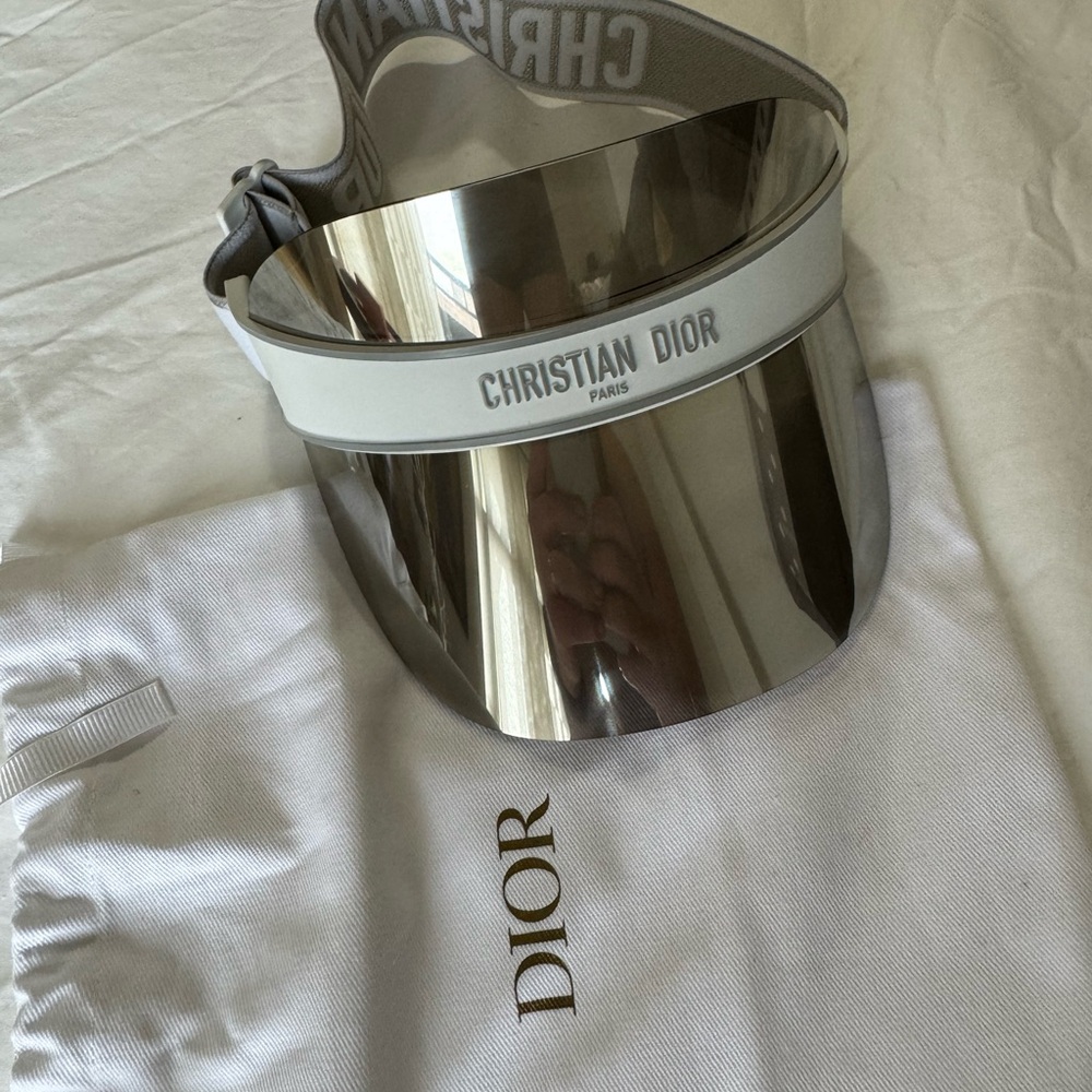 Christian Dior Silver Visor